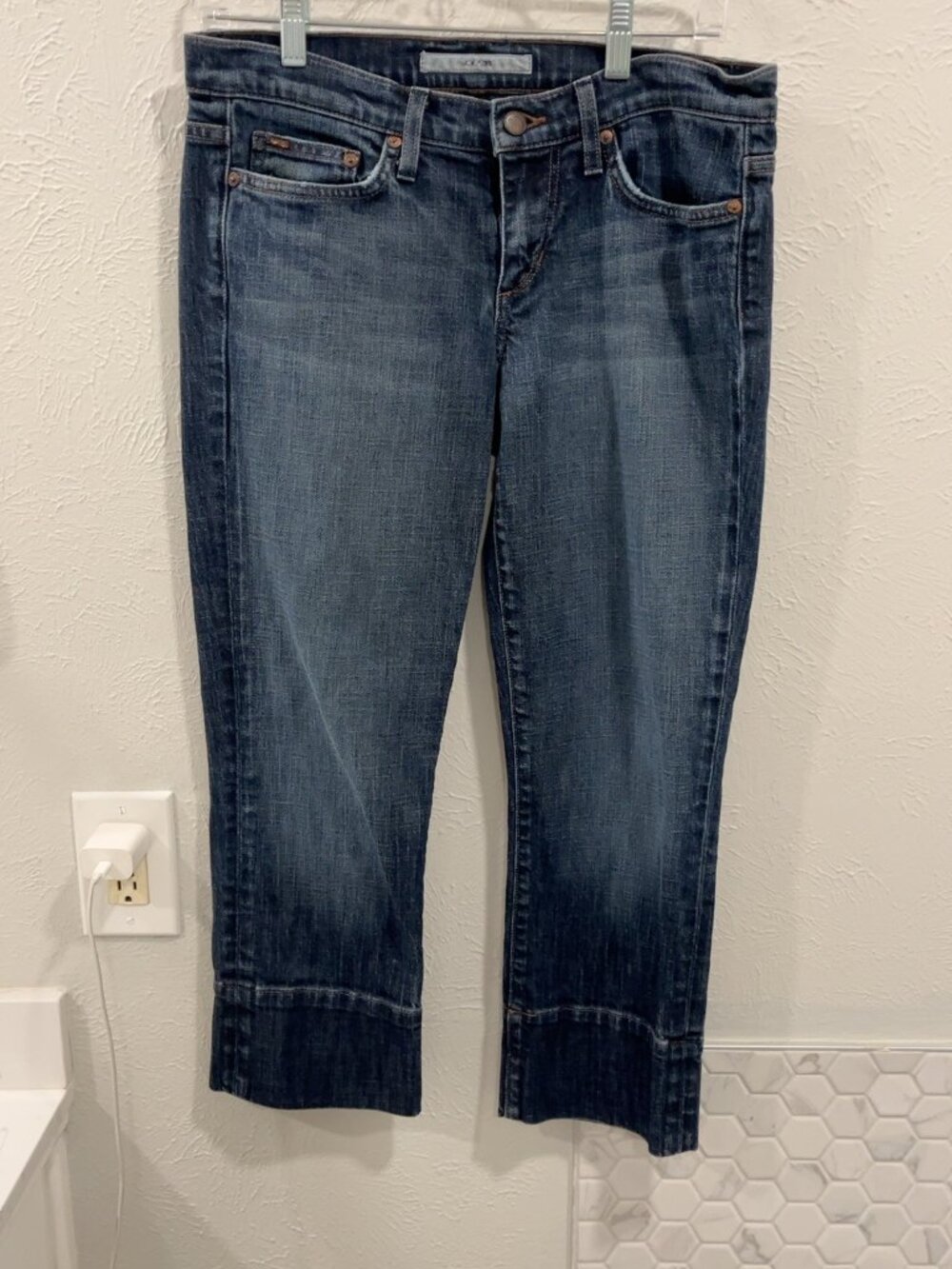 Joe’s Jeans Socialite Kicker Crop Jeans Size 29 Dark Wash